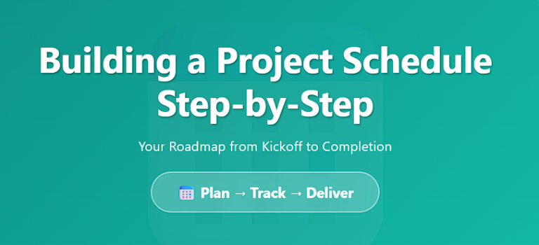 Project manager creating a Gantt chart to build a detailed project schedule.