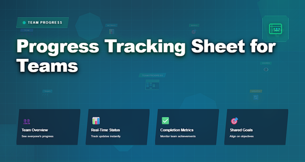 Progress Tracking Sheet for Teams - All Best Software