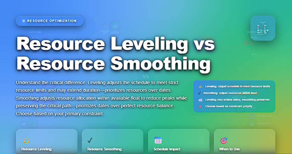 Resource Leveling vs Resource Smoothing - All Best Software